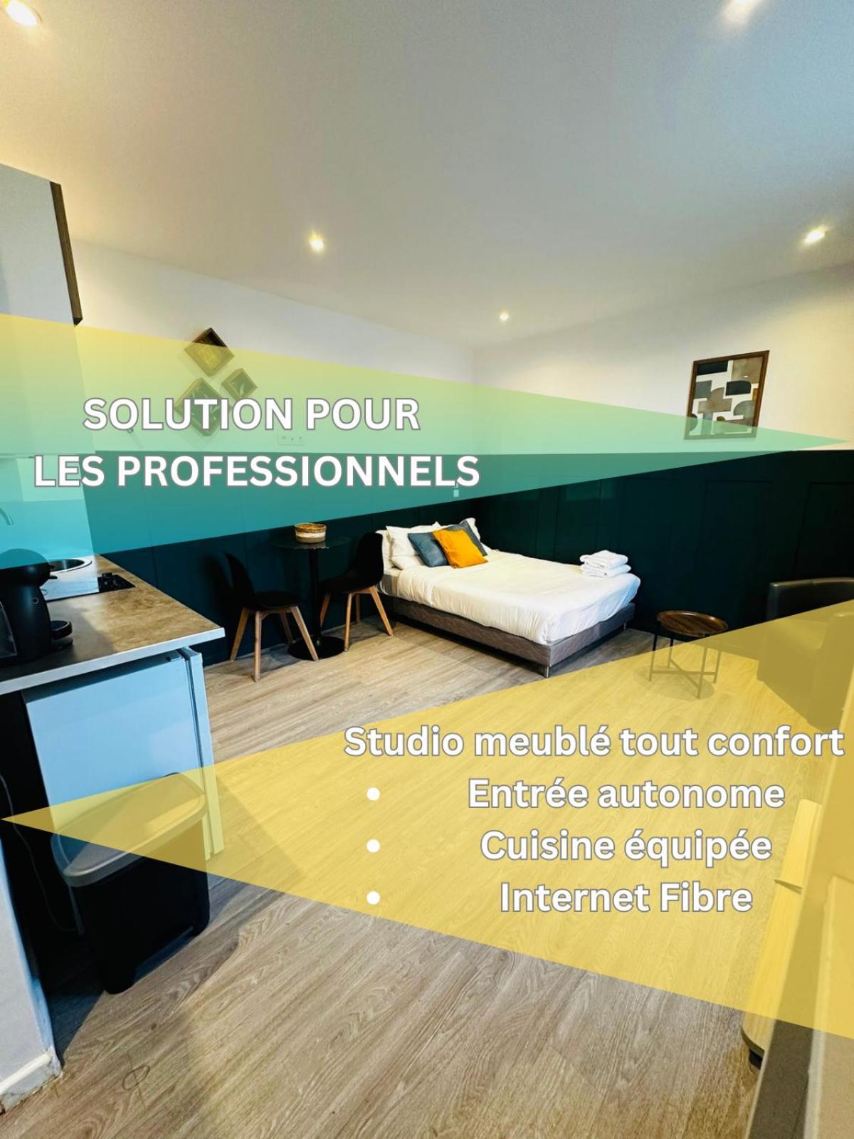 Btobed - Location Professionnelle - 2 Studios Confort - Proche Parc Des Expos Et Stade De France Le Bourget Eksteriør billede